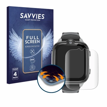 Parte frontal de un envase de producto con el logotipo de la marca Savvies. Al lado se muestra el dispositivo Blackview Z10 1.