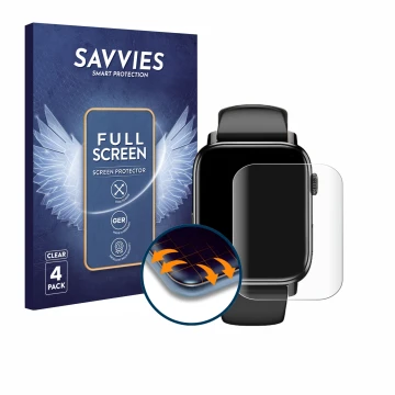 Parte frontal de un envase de producto con el logotipo de la marca Savvies. Al lado se muestra el dispositivo Naixues G59 1.83