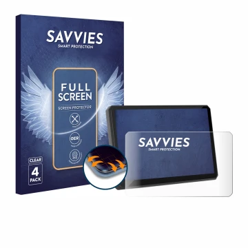Parte frontal de un envase de producto con el logotipo de la marca Savvies. Al lado se muestra el dispositivo Carpuride W702BS