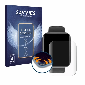 Parte frontal de un envase de producto con el logotipo de la marca Savvies. Al lado se muestra el dispositivo Dakofied D1 con 