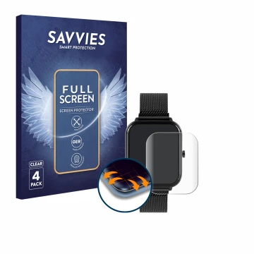 Parte frontal de un envase de producto con el logotipo de la marca Savvies. Al lado se muestra el dispositivo Reflex Active Se