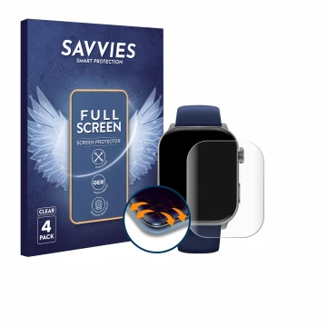 Parte frontal de un envase de producto con el logotipo de la marca Savvies. Al lado se muestra el dispositivo Gard Pro Health 
