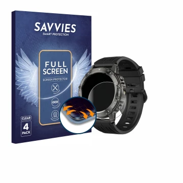 Parte frontal de un envase de producto con el logotipo de la marca Savvies. Al lado se muestra el dispositivo TIMU S81 1.39