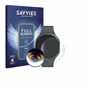 Parte frontal de un envase de producto con el logotipo de la marca Savvies. Al lado se muestra el dispositivo Samsung Galaxy W