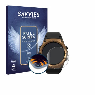 Parte frontal de un envase de producto con el logotipo de la marca Savvies. Al lado se muestra el dispositivo Shearwater Teric