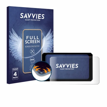Parte frontal de un envase de producto con el logotipo de la marca Savvies. Al lado se muestra el dispositivo Chigee AIO-6 Max