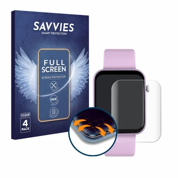 Parte frontal de un envase de producto con el logotipo de la marca Savvies. Al lado se muestra el dispositivo Tikkers Series 1