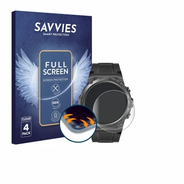 Parte frontal de un envase de producto con el logotipo de la marca Savvies. Al lado se muestra el dispositivo Gard Pro Ultra 3