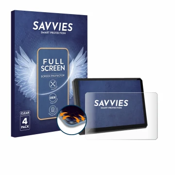 Parte frontal de un envase de producto con el logotipo de la marca Savvies. Al lado se muestra el dispositivo Carpuride W502BS
