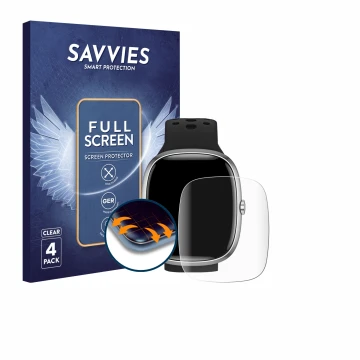 Parte frontal de un envase de producto con el logotipo de la marca Savvies. Al lado se muestra el dispositivo JoJoego G61 con 