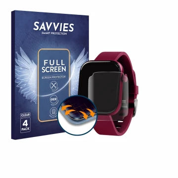 Parte frontal de un envase de producto con el logotipo de la marca Savvies. Al lado se muestra el dispositivo Reflex Active Be