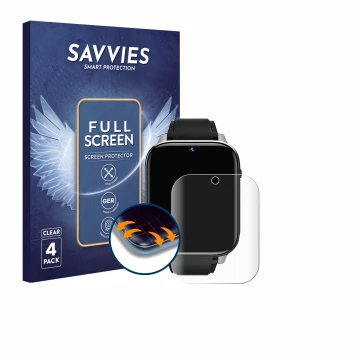 Parte frontal de un envase de producto con el logotipo de la marca Savvies. Al lado se muestra el dispositivo Rogbid Z10 con s