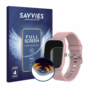 Parte frontal de un envase de producto con el logotipo de la marca Savvies. Al lado se muestra el dispositivo Denver SWK-120RO
