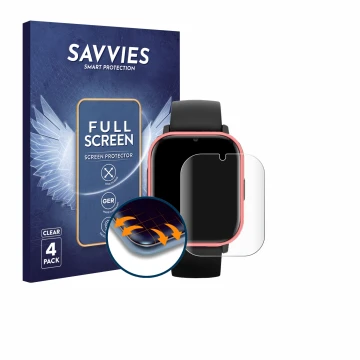 Parte frontal de un envase de producto con el logotipo de la marca Savvies. Al lado se muestra el dispositivo PAJ GPS Tracker 