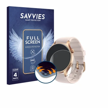 Parte frontal de un envase de producto con el logotipo de la marca Savvies. Al lado se muestra el dispositivo aeac AR01 1.32
