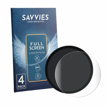 Parte frontal de un envase de producto con el logotipo de la marca Savvies. Al lado se muestra el dispositivo Triumph Speed Tw