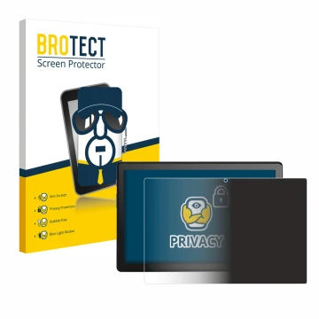 Parte frontal de un envase de producto con el logotipo de la marca BROTECT. Al lado se muestra el dispositivo emporia TAB 1 10