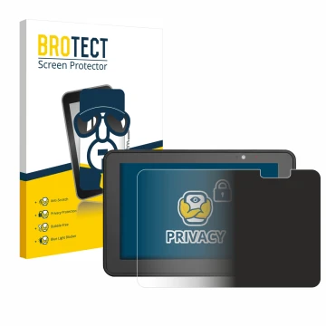 Parte frontal de un envase de producto con el logotipo de la marca BROTECT. Al lado se muestra el dispositivo Zebra ET56 8.4