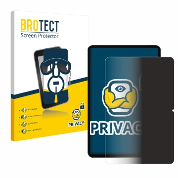 Parte frontal de un envase de producto con el logotipo de la marca BROTECT. Al lado se muestra el dispositivo Xiaomi Pad 6 con