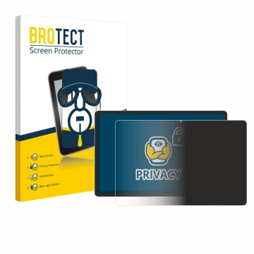 Parte frontal de un envase de producto con el logotipo de la marca BROTECT. Al lado se muestra el dispositivo Samsung Galaxy T