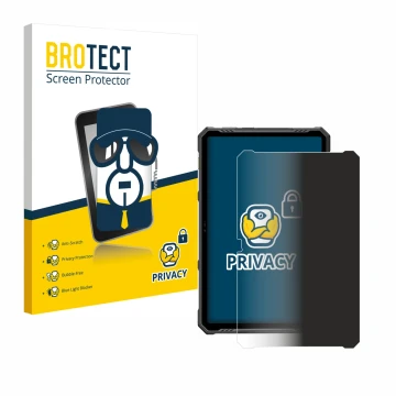 Parte frontal de un envase de producto con el logotipo de la marca BROTECT. Al lado se muestra el dispositivo Ulefone Armor Pa