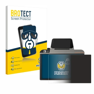 Parte frontal de un envase de producto con el logotipo de la marca BROTECT. Al lado se muestra el dispositivo Sunmi D3 Mini co