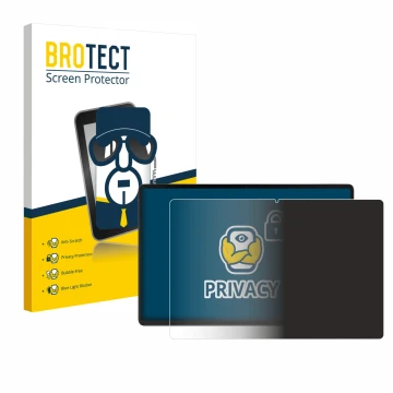 Parte frontal de un envase de producto con el logotipo de la marca BROTECT. Al lado se muestra el dispositivo Acer Iconia X12 
