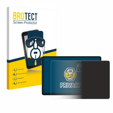 Parte frontal de un envase de producto con el logotipo de la marca BROTECT. Al lado se muestra el dispositivo Teclast P50 AI c