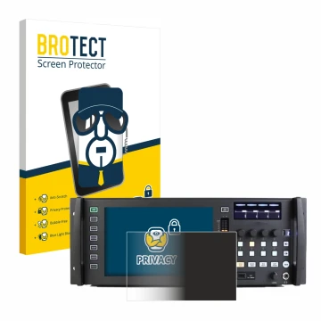 Parte frontal de un envase de producto con el logotipo de la marca BROTECT. Al lado se muestra el dispositivo Behringer Wing R