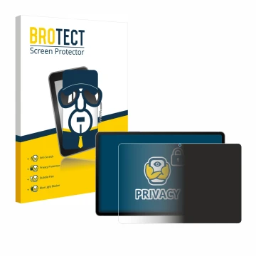 Parte frontal de un envase de producto con el logotipo de la marca BROTECT. Al lado se muestra el dispositivo Samsung Galaxy T