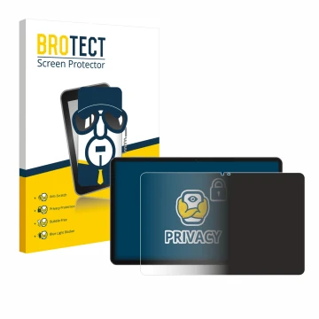 Parte frontal de un envase de producto con el logotipo de la marca BROTECT. Al lado se muestra el dispositivo Honor Pad X9a co