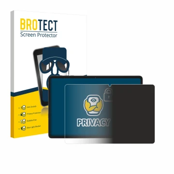 Parte frontal de un envase de producto con el logotipo de la marca BROTECT. Al lado se muestra el dispositivo Tabwee RM2025 10