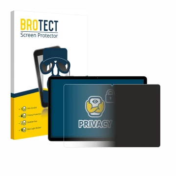 Parte frontal de un envase de producto con el logotipo de la marca BROTECT. Al lado se muestra el dispositivo Doogee Tab G6 co