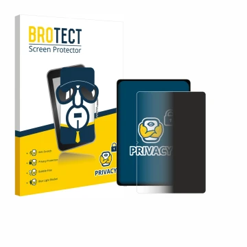 Parte frontal de un envase de producto con el logotipo de la marca BROTECT. Al lado se muestra el dispositivo Honor Magicpad 3