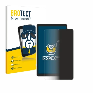 Parte frontal de un envase de producto con el logotipo de la marca BROTECT. Al lado se muestra el dispositivo Ulefone Tab A9 P