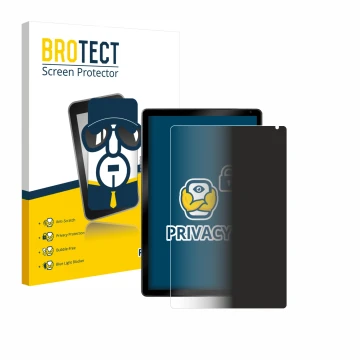 Parte frontal de un envase de producto con el logotipo de la marca BROTECT. Al lado se muestra el dispositivo Yicty C108 10.1
