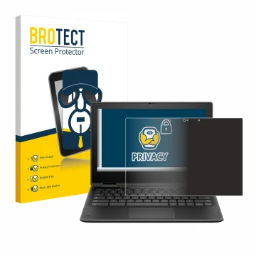 Parte frontal de un envase de producto con el logotipo de la marca BROTECT. Al lado se muestra el dispositivo HP Fortis Flip G