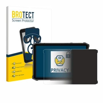 Parte frontal de un envase de producto con el logotipo de la marca BROTECT. Al lado se muestra el dispositivo Ulefone Armor Pa