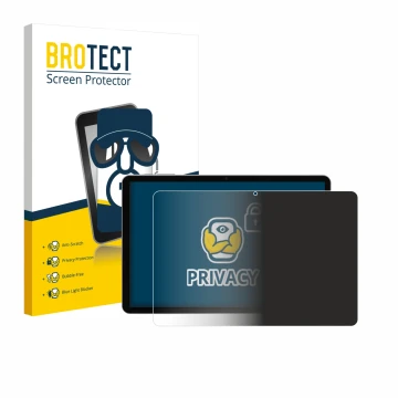 Parte frontal de un envase de producto con el logotipo de la marca BROTECT. Al lado se muestra el dispositivo Pritom M10 TAB 1