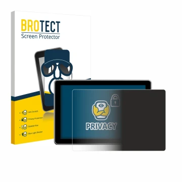 Parte frontal de un envase de producto con el logotipo de la marca BROTECT. Al lado se muestra el dispositivo Rollei Viltrox D