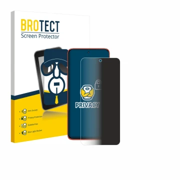 Parte frontal de un envase de producto con el logotipo de la marca BROTECT. Al lado se muestra el dispositivo Motorola Edge 60
