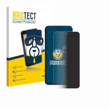 Parte frontal de un envase de producto con el logotipo de la marca BROTECT. Al lado se muestra el dispositivo Xiaomi Redmi Not