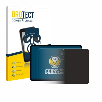 Parte frontal de un envase de producto con el logotipo de la marca BROTECT. Al lado se muestra el dispositivo Xiaomi Poco Pad 