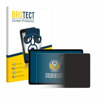 Parte frontal de un envase de producto con el logotipo de la marca BROTECT. Al lado se muestra el dispositivo Xiaomi Poco Pad 