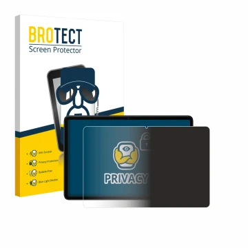 Parte frontal de un envase de producto con el logotipo de la marca BROTECT. Al lado se muestra el dispositivo Xiaomi Redmi Pad