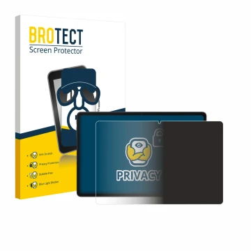 Parte frontal de un envase de producto con el logotipo de la marca BROTECT. Al lado se muestra el dispositivo Alldocube iPlay 