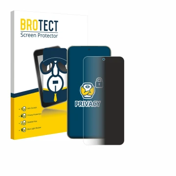 Parte frontal de un envase de producto con el logotipo de la marca BROTECT. Al lado se muestra el dispositivo OnePlus 13T con 