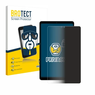 Parte frontal de un envase de producto con el logotipo de la marca BROTECT. Al lado se muestra el dispositivo Alldocube iPlay 