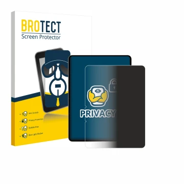 Parte frontal de un envase de producto con el logotipo de la marca BROTECT. Al lado se muestra el dispositivo realme Pad 3 (re