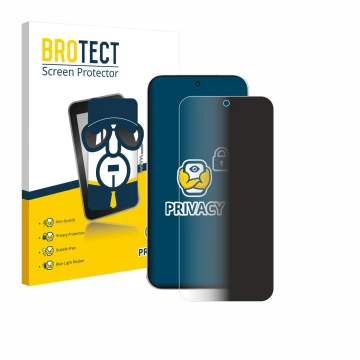 Parte frontal de un envase de producto con el logotipo de la marca BROTECT. Al lado se muestra el dispositivo OnePlus Turbo 6V